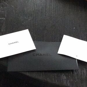 CHANEL Black Envelope with Branded Cards